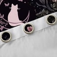 thumbnail image 4 of Homewish Boho Kawaii Cat Blackout Curtains Set of 2 (52x84 Each) for Teens, Groovy Flower Botanical Window Curtains, Dreamy Stars Moon Galaxy Curtains and Drapes, Curtains and Drapes Home Decor, 4 of 6