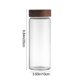 thumbnail image 3 of Frasco de vidrio borosilicato sellado con tapa de madera de arce, grado alimenticio, transparente, opciones de múltiples tamaños para productos secos, bocadillos y granos., 3 of 7
