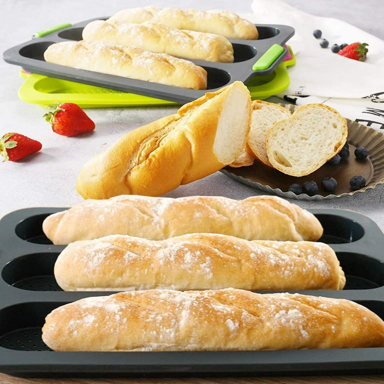 YYTONG Loaf Pan French Four-hole Bread Non-stick Pan Easy Release Household  Silicone Food Baking Breakfast Warm Afternoon Tea Romantic Dinner Tool