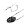 thumbnail image 3 of ELYA Jewelry Women's Black Crystal Encrusted Disc Stainless Steel Necklace - 16", 3 of 4