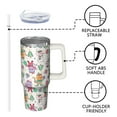 thumbnail image 3 of 30oz Reindeer Christmas Tumbler with Lid Straw Stainless Steel Double Wall Insulated Cup Holiday Gifts, 3 of 5