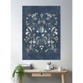 thumbnail image 2 of William Morris Inspired Art Nouveau Victorian Embroidery Style Pattern. Dusky Blue. Poster Wall Art, Modern Wall Decor For Living Room Bedroom, 12x18 UNFRAMED, 2 of 3