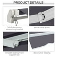 thumbnail image 6 of Outsunny 12' x 10' Manual Retractable Awning Outdoor Sunshade Shelter for Patio, Balcony, Yard, with Adjustable & Versatile Design, Charcoal Gray, 6 of 9