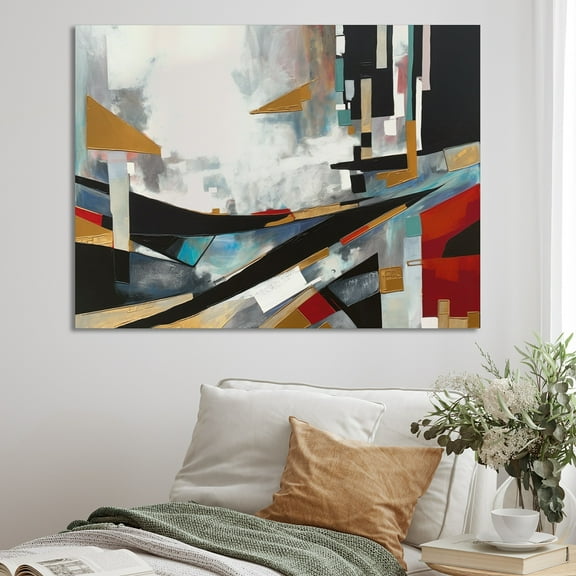 DESIGN ART Designart "Beyond Nature Iv" Abstract Landscape Canvas Art Print 32 in. wide x 24 in. high