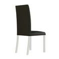 thumbnail image 3 of Castle Place Contemporary Comfort 6-Piece Faux Leather Upholstered Dining Chairs, White, 3 of 8