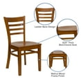 thumbnail image 4 of Flash Furniture HERCULES Series Ladder Back Cherry Wood Restaurant Chair, 4 of 11