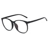 Oversized Round Horn Rimmed Eye Glasses Clear Lens Oval Frame Anti-Blue Anti Eyestrain Headache for Reading/Gaming