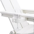 thumbnail image 2 of Outdoor Adirondack Chair Folding Patio Recline Chair with Wood Texture,White,All-Weather，15min Assembly 380lb, 2 of 7