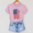 thumbnail image 7 of VKOYWKM American Flag T-Shirts for Women 4th of July Independence Day Graphic T Shirts Patriotic Crew Neck Short Sleeve USA Flag Graphic Tees, 7 of 7