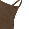thumbnail image 4 of CIENVNSTG Womens Solid Color Spaghetti Strap Camisole Cotton Linen Material Loose Fit Lightweight Sleeveless Tank Tops for Summer Daily Inner Wear Coffee XL, 4 of 5
