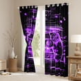 thumbnail image 3 of Homewish Futuristic Purple Gamepad Blackout Curtains Set of 2 (52x84 Each) for Kid, Modern Gaming Gamer Window Curtains, Chic Stripes Ombre Curtains and Drapes, Window Curtains Decor, 3 of 6