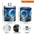 thumbnail image 5 of Yayeee 2 Pack Qtip Holder Bathroom Cotton Swab Canister with Lid Clear Dispenser Set, Floral Moon, 5 of 6
