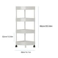 thumbnail image 3 of Mauxuk 4-Tier Bathroom Corner Shelf Organizer with Removable Wheels & Drainage Holes - Space-Saving Storage for Shower, Kitchen - Durable Plastic & Steel - 35 x 14, 3 of 4