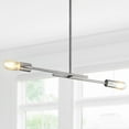 thumbnail image 3 of JONATHAN Y Turing 30.5" Adjustable Metal LED Linear Pendant, Chrome, 3 of 7