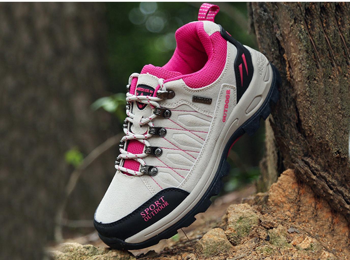 Women's Hiking Shoes Waterproof Anti-Slip Outdoor Ankle Boots Hike Trekking Shock Absorption Boots for Camping Climbing