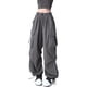 thumbnail image 1 of Pantalones Cargo para Mujer, Pantalones Casuales de Senderismo, Pantalones Holgados Y2K de Cintura Alta con Múltiples Bolsillos Gris M, 1 of 9