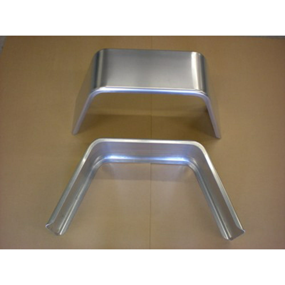 Set of (2) Square Aluminum Cargo Trailer Fenders