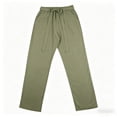 thumbnail image 3 of Guluxicc Linen Pants for Men Elastic Waist Drawstring Solid Trousers with Pockets Trendy Summer Casual Beach Pants, 3 of 8