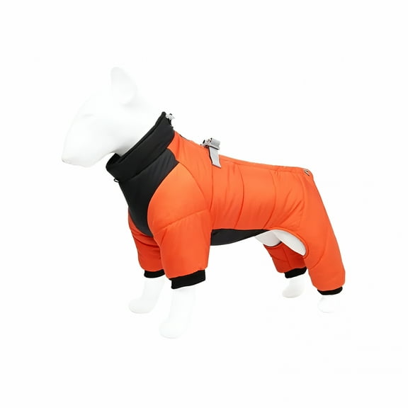 TELOLY Warm Dog Coat, 4 Legs Covered Windproof Waterproof Winter Warm Dog Jacket Outdoor Dog Costume for Small Medium Large Dogs