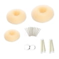 thumbnail image 2 of Juego de 17 piezas para hacer moños en forma de donut, 3 piezas para hacer moños en forma de donut, 2 piezas de rizadores para el cabello, 10 piezas de horquillas para el cabello, 2 piezas de cintas, 2 of 7