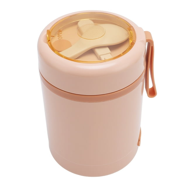 USB Electric Lunch Box, 304 Stainless Steel 60 degrees Celsius Constant Temp Leakproof 600ml Portable Food Warmer with Spoon, Ideal for Office, Travel