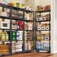 thumbnail image 3 of REIBII 5-Tier Wire Shelving Unit Adjustable Pantry Shelves with 4.7" Side Guards,21.7"W x 13.8"D x 59.1"H Narrow Metal Storage Rack with Shelf Liners & Hooks,for Kitchen,Bathroom,Small Spaces, 3 of 9