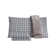 thumbnail image 4 of Sanders Tradition Collection 3-Piece Twin Sheet Set With Plush Throw, Charcoal, 4 of 5