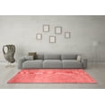 thumbnail image 3 of Ahgly Company Indoor Square Abstract Red Contemporary Area Rugs, 3' Square, 3 of 4