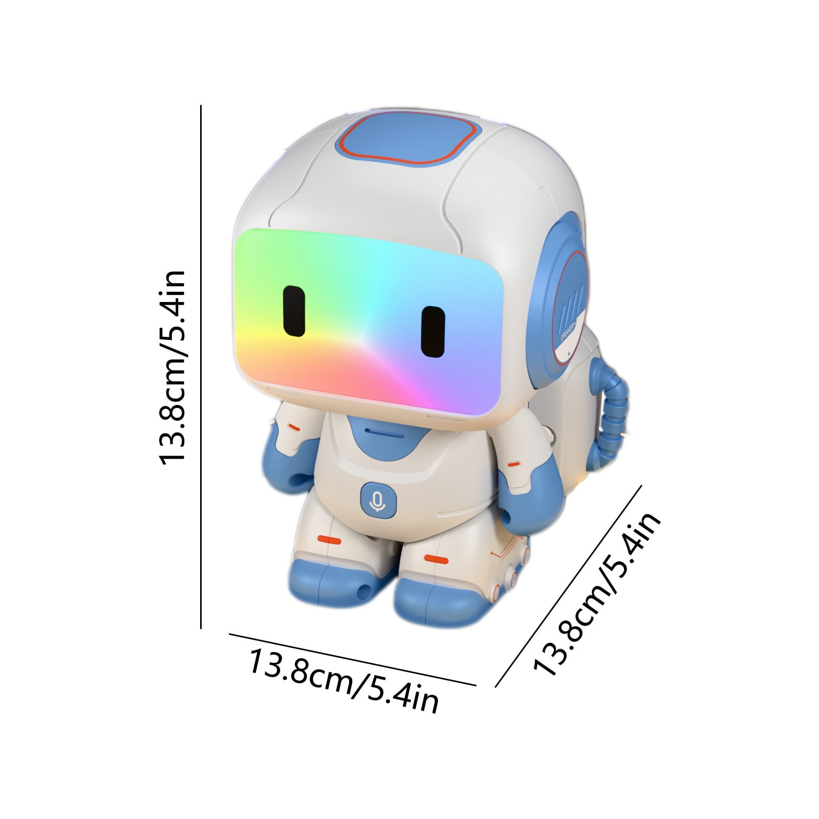 Smart Interactive Robot Toy with Remote Control & Touch Sensor, Programmable Dancing Robot with Music, Lights & Voice Recorder for Kids,Blue