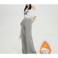 thumbnail image 3 of Pantalones deportivos holgados para mujer, Pantalón de algodón y lino gris, informal, adelgazante, versátil, pierna ancha, Otoño e Invierno, 3 of 5