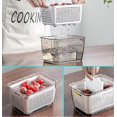 thumbnail image 2 of Fresh Produce Vegetable Fruit Storage Containers - Stay Fresh Containers For Refrigerator - Draining Crisper With Strainers,white, 2 of 4