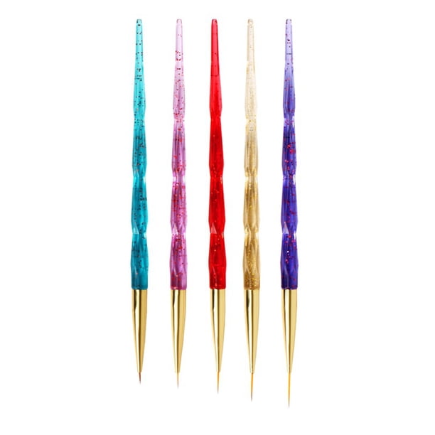Juego de Pinceles de Manicura Minnieouse 5 Piezas Herramientas de Arte para Uñas