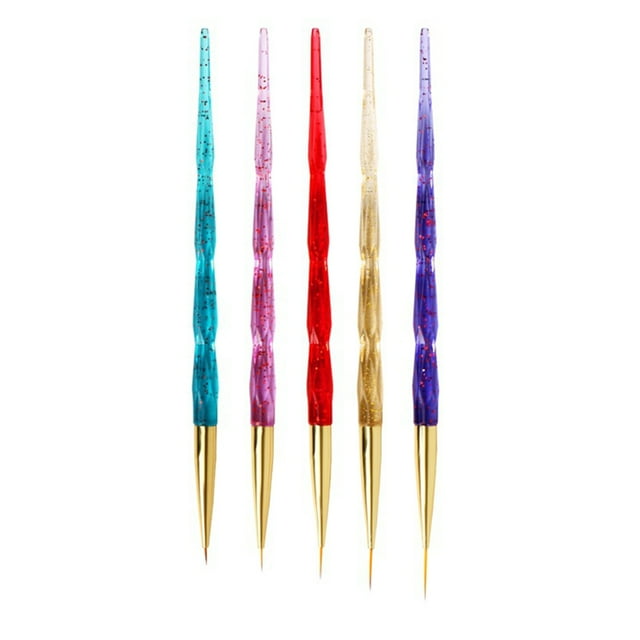 Juego de Pinceles de Manicura Minnieouse 5 Piezas Herramientas de Arte para Uñas