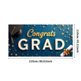 thumbnail image 1 of Graduation Congrats Grad Banner Backdrop Party Decoration Photo Booth Props Celebration Background Event Supplies Stars Ribbons School Ceremony Decor, 1 of 3