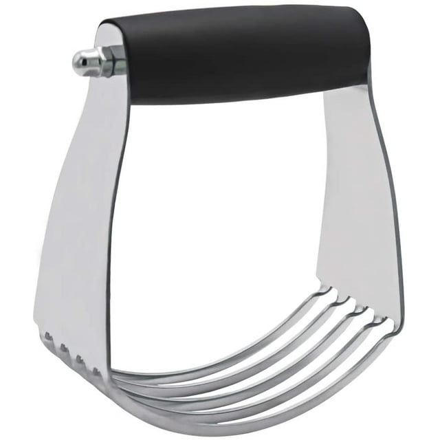 Pastry Cutter For Baking - Stainless Steel Pastry Blender Tool With Comfortable Grip Handle - Heavy Duty Dough Cutters & Dough Blender For Mixing Butter, Flour, and More (Black)