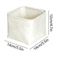 thumbnail image 2 of Foldable Cloth Storage Basket Organizer - 3 Sizes for Wardrobe Shelf, Bedroom, Living Room - White, 2 of 6