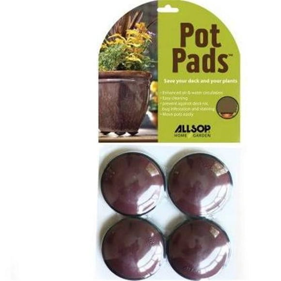 Allsop Home & Garden Glow Pot Pads&44; Cacao