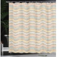thumbnail image 3 of Ambesonne Moroccan Shower Curtain, Ethnic Geometric Artwork, 69"Wx84"L, Pale Taupe Grey Yellow, 3 of 4