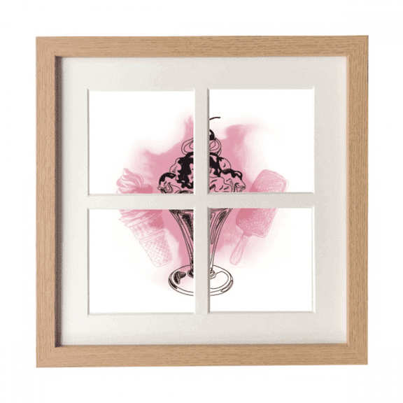 Cherry Chocolate Ice Popsicles Frame Wall Tabletop Display 4 Openings Picture