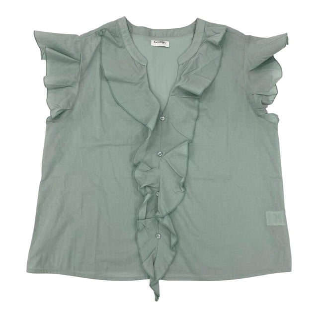 GEORGE G BLUSA CV MC OLANES LISA SAGE