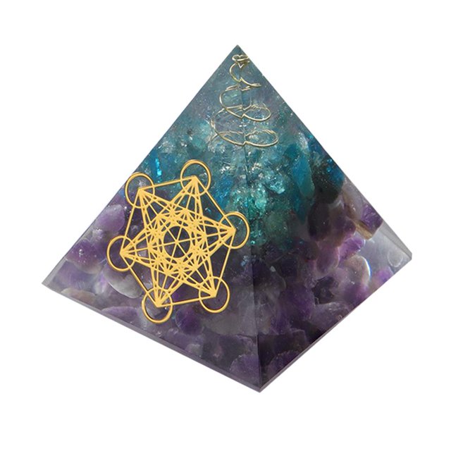Ornamento de meditación perfke de orgón de amatista púrpura pirámide de energía