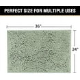 thumbnail image 2 of Bath Mat for Bathroom Non Slip Luxury Chenille Ultra Soft Bath Rugs 24x36 Absorbent Non Skid Shaggy Rugs Washable Dry Fast Plush Area Carpet Mats for Indoor, Bath Room, Tub - Sage, 2 of 6