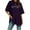 Purple, variant on Women's Oversized T Shirts V Neck Striped Tees Summer Half Sleeve Casual Comfy Cozy Tunic Tops Plus Size Womens Long Sleeve Spandex T Shirt Short Sleeve Scrub Jackets Women Casual Short
