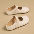 thumbnail image 6 of Gpaecead Women's Knit Mary Jane Mules Wide Round Toe Breathable Elastic Strap Slip On Non Slip Comfort Flats Beige, 6 of 8