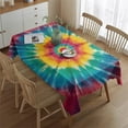 thumbnail image 2 of Colorful Tie Dye Mandala Pattern Rectangle Tablecloth 60"x84",Waterproof Polyester Rectangle Table Cloth, Wipeable Spillproof Polyester Tablecloth for Dining, Camping, Indoor and Outdoor, 2 of 5