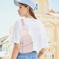 thumbnail image 4 of openpig Small Crossbody Purses Bags for Women Men Travel, Chest Sling Bag Women Casual Cross Body Bag for Woman Sling Backpack, Pink, 4 of 6