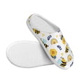 thumbnail image 3 of Kdxio Bees And Rainbows Women's Men's Slippers Plush Slip-On House Slipper for Winter Indoor Soft Cushion Non-slip Fluffy Slides Slippers-13, 3 of 7