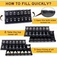 thumbnail image 4 of Pill Organizer 2 Times a Day, Day Night Pill Case, Pill Box 7 Day, Easy Fill & Push Button Design, Large Compartment Weekly Pill Box, Medicine Organizer for Fish Oil/Vitamins/Supplements, 4 of 5