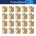 thumbnail image 4 of HUGFEGWE M3x4mm Écrous Moletés Filetage Femelle, 200 Pcs OD Laiton Fileté Insert Embouts Hydrauliques Joint Soudé Kit d'Assortiment pour Impression 3D CJB91-25042, 4 of 7