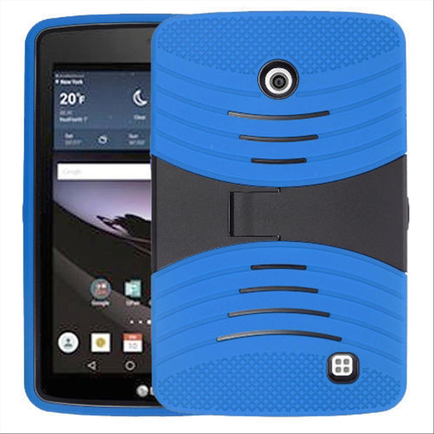 LG G Pad F 8.0 Hybrid Silicone Case Cover Stand Blue